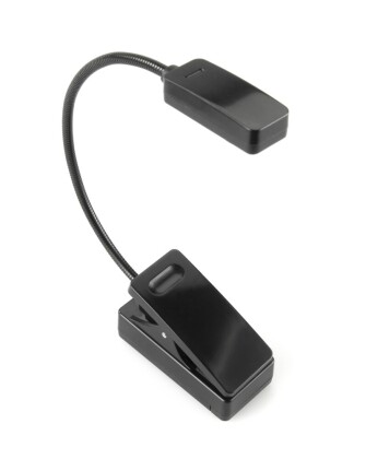 E-Booklight Schwarz - LED Leselampe mit Clip für Bücher und E-Reader