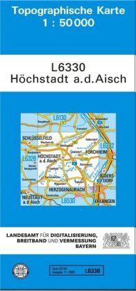 Topographische Karte Bayern Höchstadt a. d. Aisch
