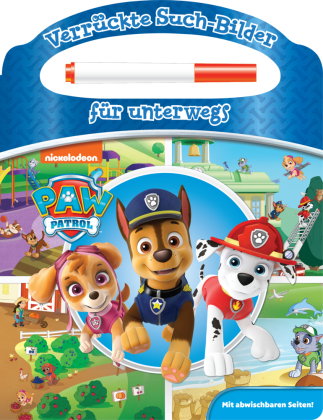 PAW Patrol - Verrückte Such-Bilder für unterwegs - Wimmelbuch - Pappbilderbuch mit Stift und abwisch