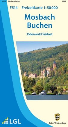 Topographische Freizeitkarte Baden-Württemberg Mosbach Buchen