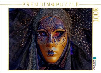 CALVENDO Puzzle neunziggrad I photoart: Venezia Carnevale, Karneval von Venedig I Die Frau mit der g