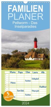 Familienplaner 2024 - Pellworm - Das Inselparadies mit 5 Spalten (Wandkalender, 21 x 45 cm) CALVENDO