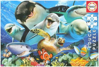 Meerestiere Selfie 100 Teile (Puzzle)