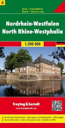 Freytag & Berndt Autokarte Nordrhein-Westfalen / North Rhine-Westphalia. Rhenanie-du-Nord-Westphalie