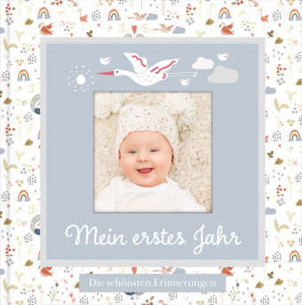 Babyalbum mit Fensterausschnitt für das 1. Lebensjahr zum Eintragen der schönsten Momente und Erinne
