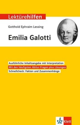Klett Lektürehilfen Gotthold Ephraim Lessing, Emilia Galotti