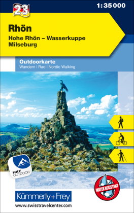 Kümmerly+Frey Outdoorkarte Deutschland 23 Rhön 1:35.000