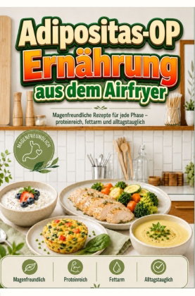 Adipositas-OP Ernährung aus dem Airfryer: Magenfreundliche Rezepte für jede Phase - proteinreich, fe
