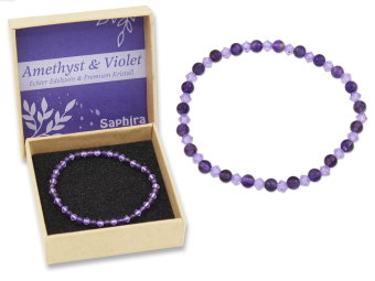 Amethyst Saphira Edelsteinarmband
