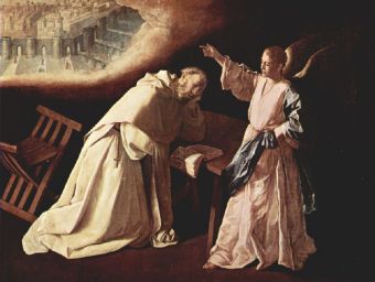 Francisco de Zurbarán-"Szenen aus dem Leben des Hl. Pedro Nolasco", Vision vom Himmlischen Jerusalem