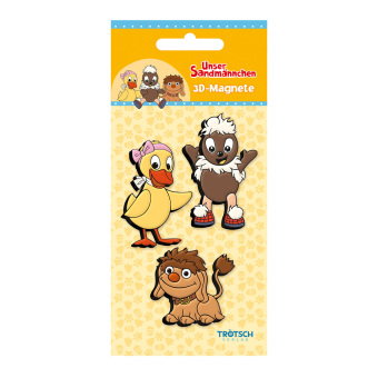TRÖTSCH - Unser Sandmännchen 3er Set 3D-Magnete Drei Freunde Magnete