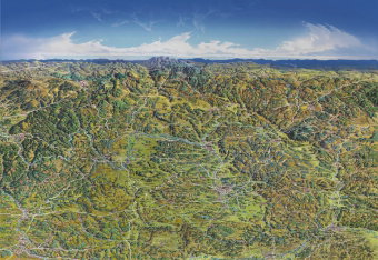Panoramaposter Franken, Planokarte