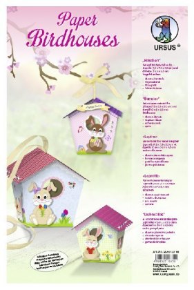 URSUS 10 Paper Birdhouses "Häschen"