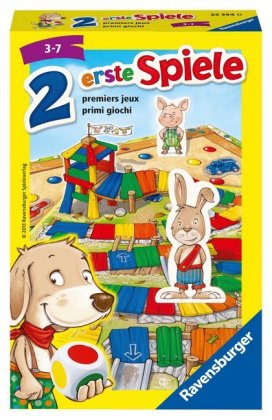 Ravensburger 23354 - Zwei erste Spiele, Mitbringspiel für 2-4 Spieler, Kinderspiel ab 3 Jahren, komp