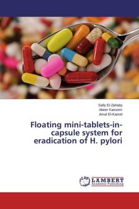 Floating mini-tablets-in-capsule system for eradication of H. pylori