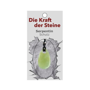 Kraftstein-Anhänger Serpentin (Schutz)
