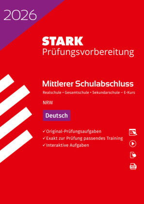 STARK Deutsch E-Kurs - Mittlerer Schulabschluss (MSA) 2026 NRW - Prüfungsvorbereitung, m. 1 Buch, m.