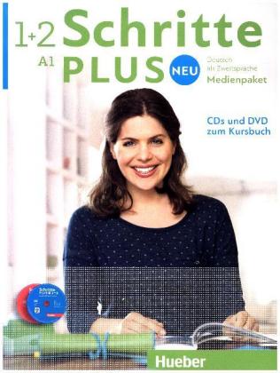 Schritte plus Neu - Medienpaket, 5 Audio-CDs und 1 DVD zum Kursbuch. Bd.1+2