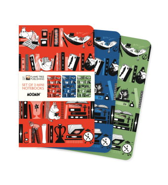Dreier Set Mini-Notizbücher: Mumin Bücherregale