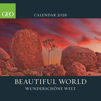 GEO - Beautiful World 2026 - Wandkalender 30x30 cm (offen 30x60 cm), Broschürenkalender mit 12 Monat
