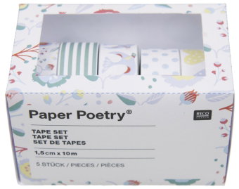 Tape Set Romantic Flowers blau