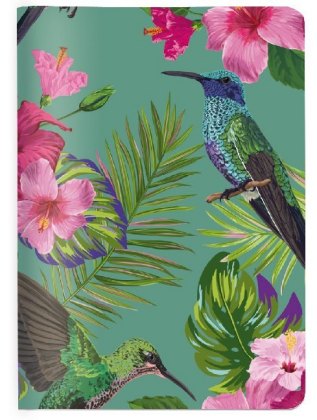 Heft A6 kariert, Flower Bird
