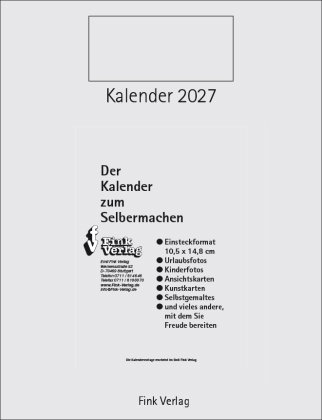 Kalender zum Selbermachen 2027