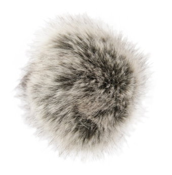 Pompon Kunstfell schwarz-natur