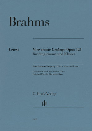 Johannes Brahms - Vier ernste Gesänge op. 121 für Singstimme und Klavier