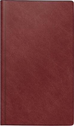 Tageskalender, Buchkalender, 2024, Modell reise-merker, Schaumfolien-Einband Catana, weinrot