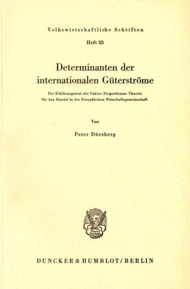Determinanten der internationalen Güterströme.