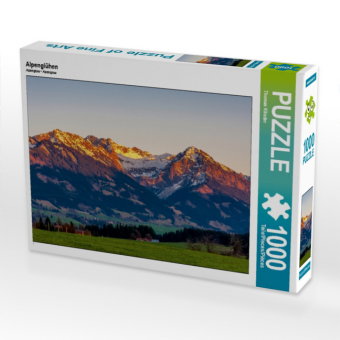 CALVENDO Puzzle Alpenglühen | 1000 Teile Lege-Größe 64x48cm Foto-Puzzle für glückliche Stunden