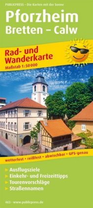 PublicPress Rad- und Wanderkarte Pforzheim - Bretten - Calw
