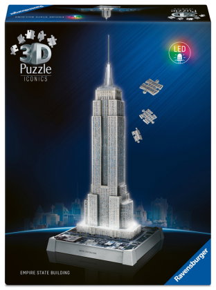 3D Puzzle Iconics: Empire State Building - mit Licht