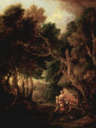 Thomas Gainsborough - Pfeiferauchender Bauer vor der Hüttentür - 500 Teile (Puzzle)