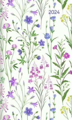 Taschenplaner Style Wildblumen 2024 - Taschen-Kalender 9,5x16 cm - seperates Adressheft - 1 Seite 1