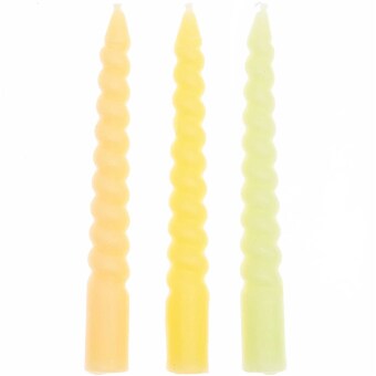 Spiralkerzen, Smokey Gelb Mix