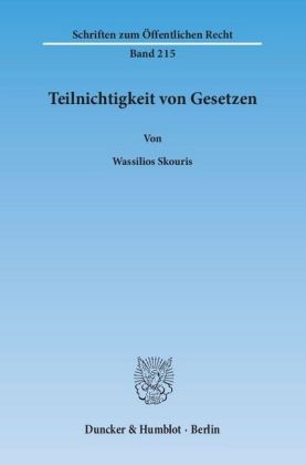 Teilnichtigkeit von Gesetzen.