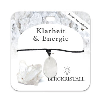 Bergkristall Trommelstein Kette