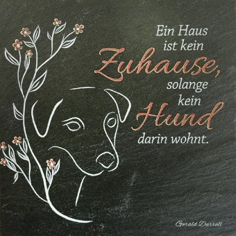Schieferrelief, Ein Haus ist kein Zuhause, solange kein Hund darin wohnt
