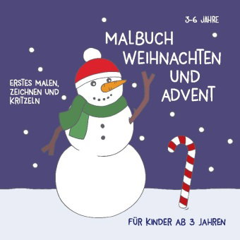 Malbuch Weihnachten & Advent für Kinder ab 3 Jahren