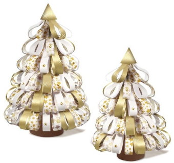 Paper Christmas Trees "Glamour" (2 Stück)