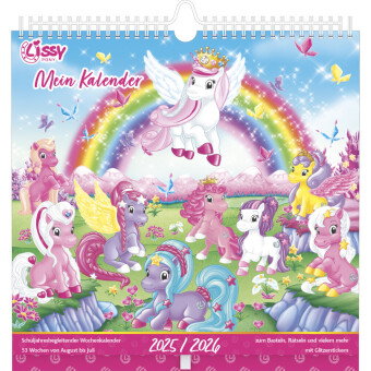 Lissy Pony - Lissy Pony Kalender 2026 - Bastel- und Rätselkalender 31×31 cm mit 53 Blättern & Glitze