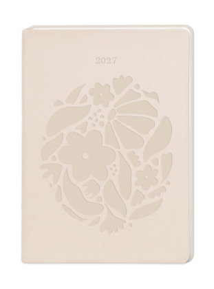 Terminplaner Lederlook 2027 Beige