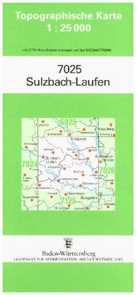 Topographische Karte Baden-Württemberg Sulzbach-Laufen