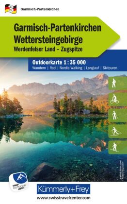 Kümmerly+Frey Outdoorkarte Deutschland 3 Garmisch-Partenkirchen, Wettersteingebirge 1:35.000