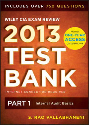 Wiley CIA Exam Review 2013 Online Test Bank 1-Year Access, CD-ROM