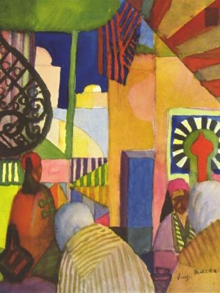 August Macke - Im Basar - 1.000 Teile (Puzzle)