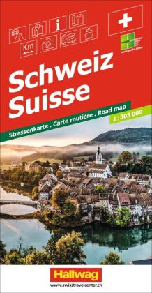 Hallwag Strassenkarte Schweiz 1:303.000
