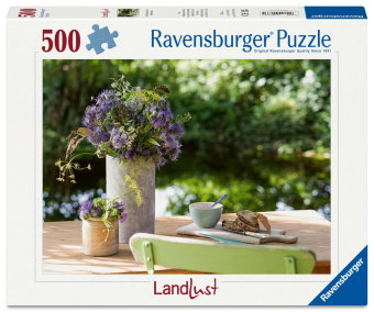 Landlust Puzzle 500 Teile - Blumengruß am Gartentisch